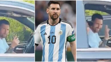 Moment Lionel messi parked in traffic to greet fans