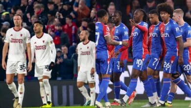 EPL: Palace thrash Manchester United 4-0, denting Red Devils European football hopes