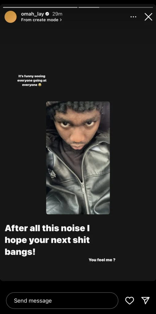 Omah Lay stuns many as he throws shades at big cats over recent brawl