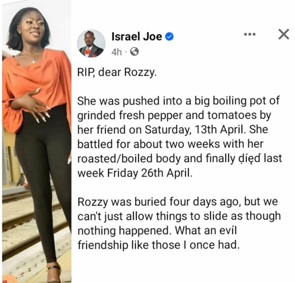 Lady loses life as friends throw her in hot boiling tomato 