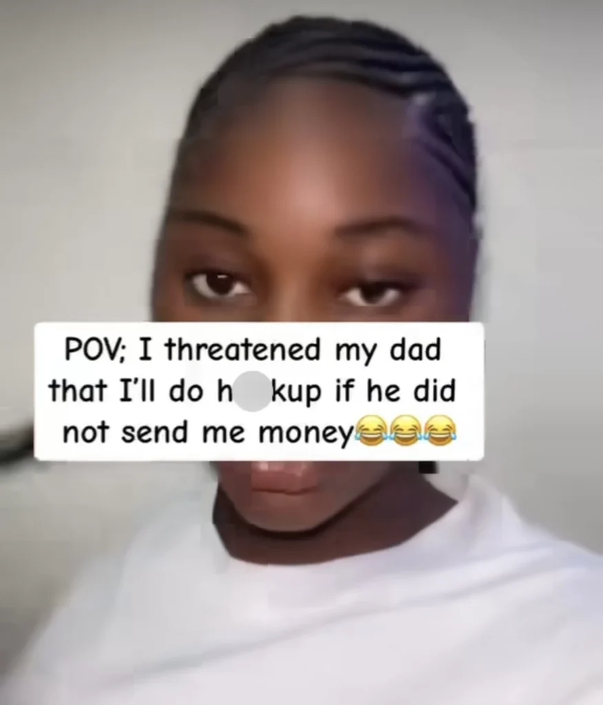 Lady shares her father’s reaction after threatening to start hookup 