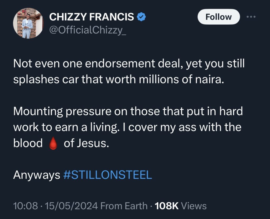 BBN Chizzy expose what some of his fellow co-stars do to make money 