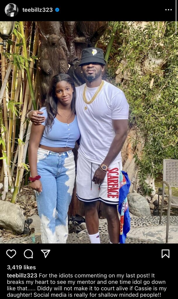 Teebillz dragged after his emotional post to P. Diddy 