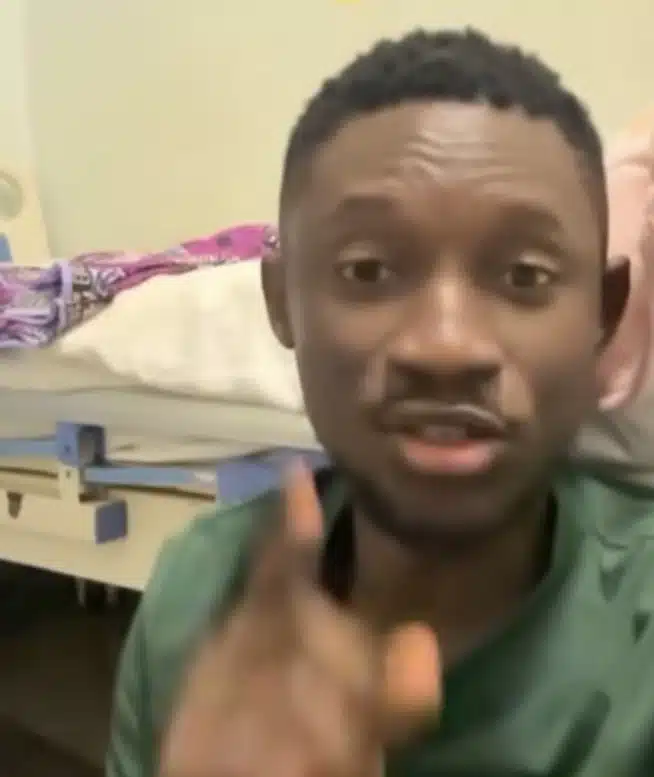 Man celebrates himself for taking care of wife at hospital despite being a millionaire