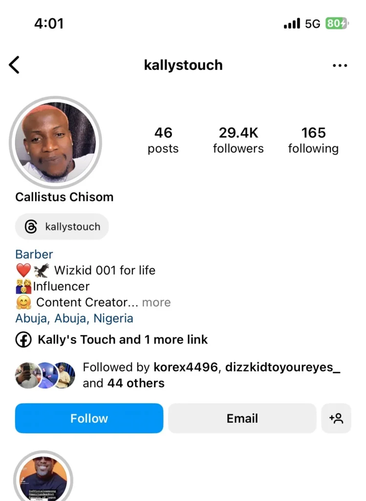 Fans of Davido rejoice as viral Abuja barber loses Instagram followers