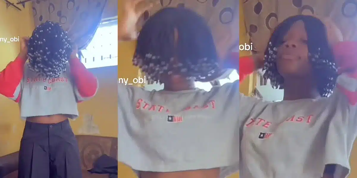 Lady flaunts expensive braided wig her sister got from online vendor