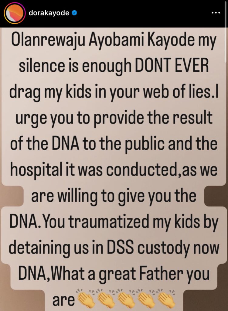 Dora Kayode breaks silence, responds to allegations of paternity fraud
