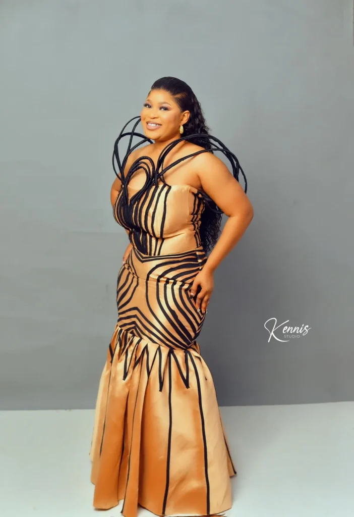 Lady recreates Osas Ighodaro’s dress for the AMVCA on her birthday