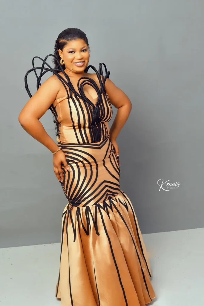Lady recreates Osas Ighodaro’s dress for the AMVCA on her birthday