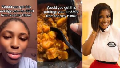 Nigerian lady expresses disappointment over tiny portion of ₦5,500 porridge from Chef Hilda Baci