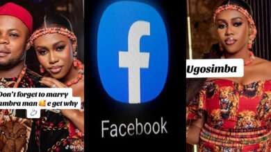 Nigerian lady ties the knot with man she met on Facebook, encourages others to search online