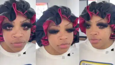 Reactions trail as beautiful lady shows off her eyelashes