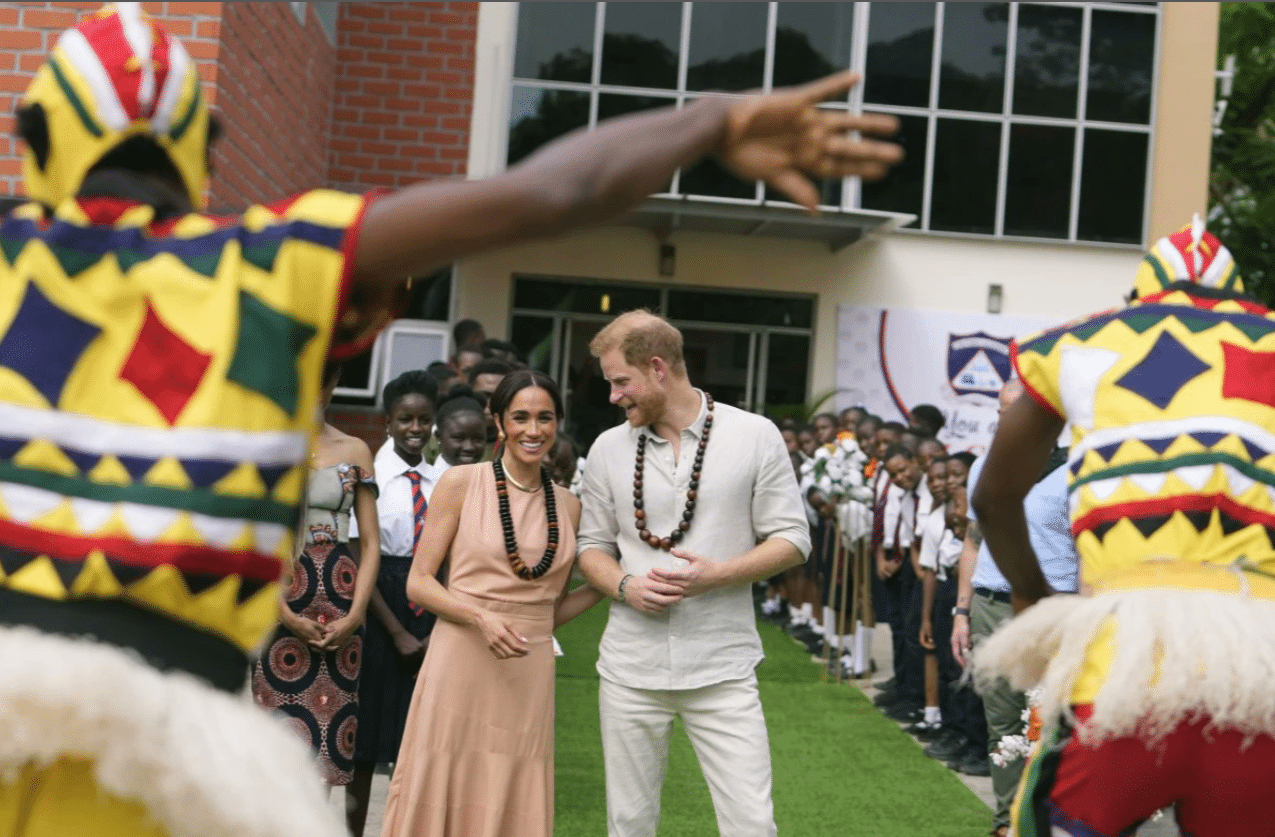 Prince Harry, Meghan Markle begin three-day tour in Nigeria, make first public appearance