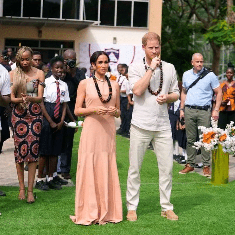 Prince Harry, Meghan Markle begin three-day tour in Nigeria, make first public appearance