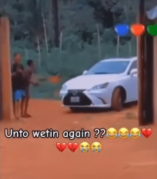 crashes car village man