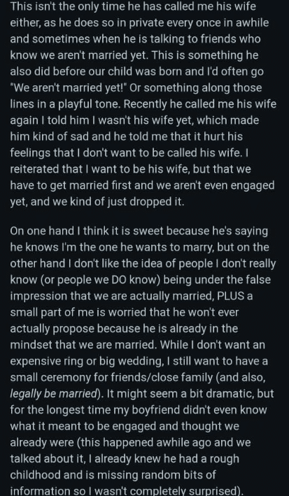 Lady cries out as boyfriend always refers to her as 'wife' to his friends yet never proposes