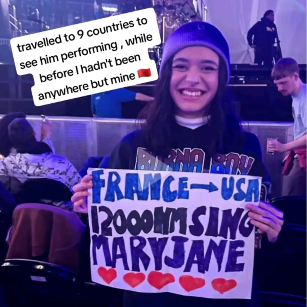 Caucasian lady beats depression after meeting Burna Boy, travels 9 countries, gets 5 tattoos, moves to Nigeria