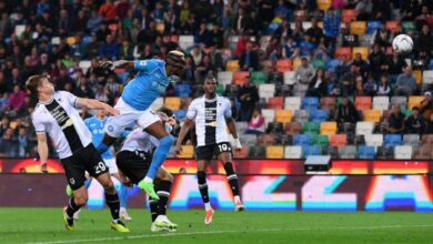 Late drama as Isaac Success cancels Osimhen's goal to rescue point for Udinese