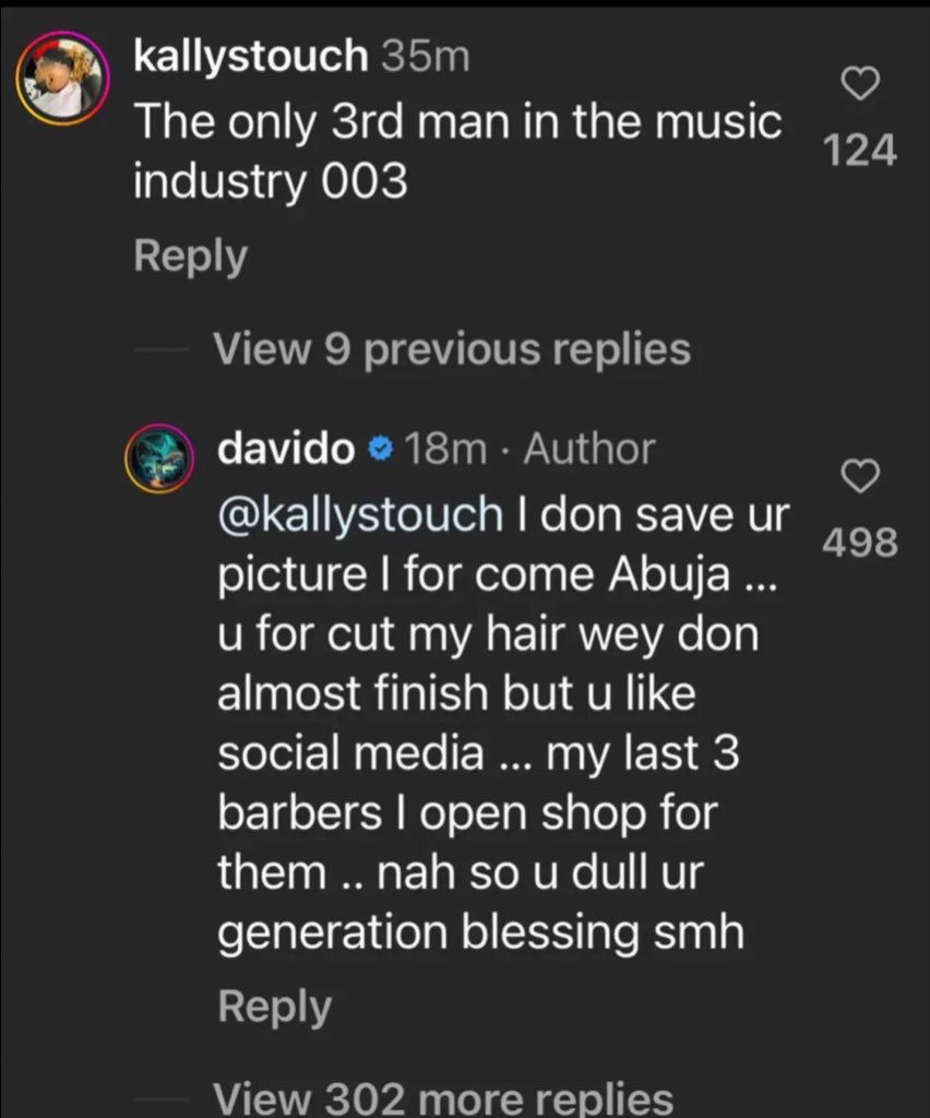 Davido clashes with Abuja barber, he claps back heavily at O.B.O