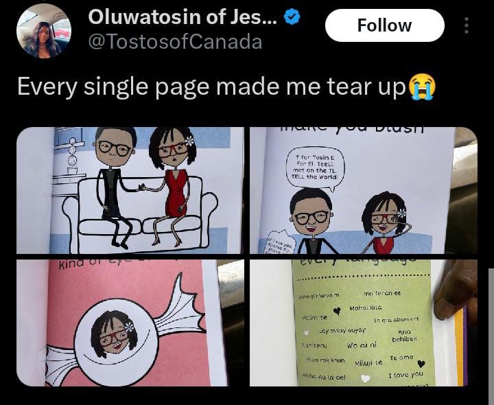 Lady reveals how boyfriend proposed to her with a 42-page book