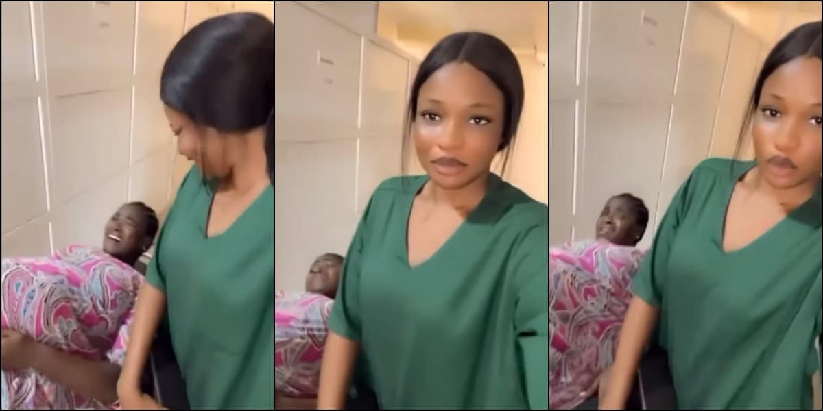 nurse pregnant woman recording video