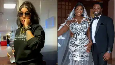 Angela Okorie fires back at Mercy Johnson's husband, tags him 'houseboy'