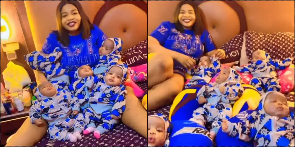 Woman welcomes quintuplets after 9 years wait