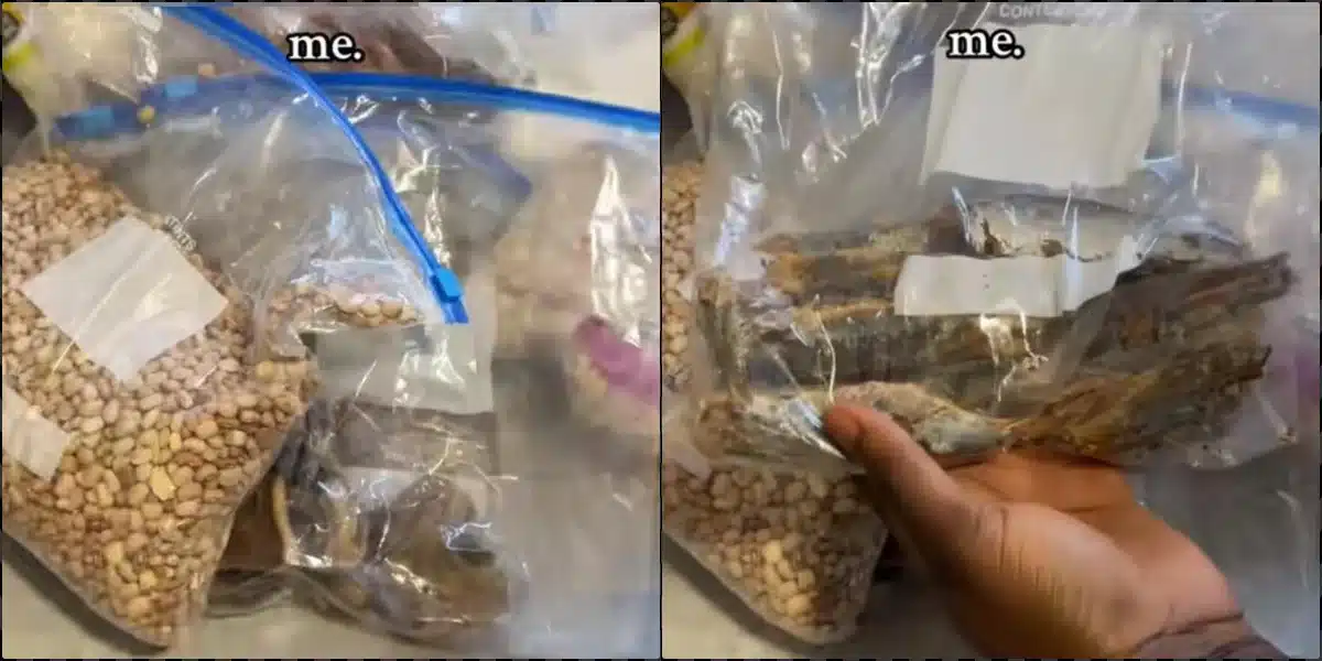 UK lady flaunts foodstuff gift from married man following trip to Nigeria