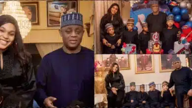 FFK throws birthday party for triplets, replaces ex-wife with mystery woman