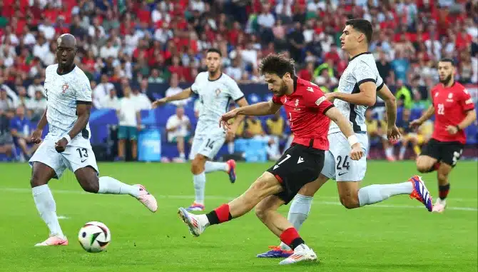 Georgia pull major upset against Portugal to seal historic Euro 2024 last-16 spot