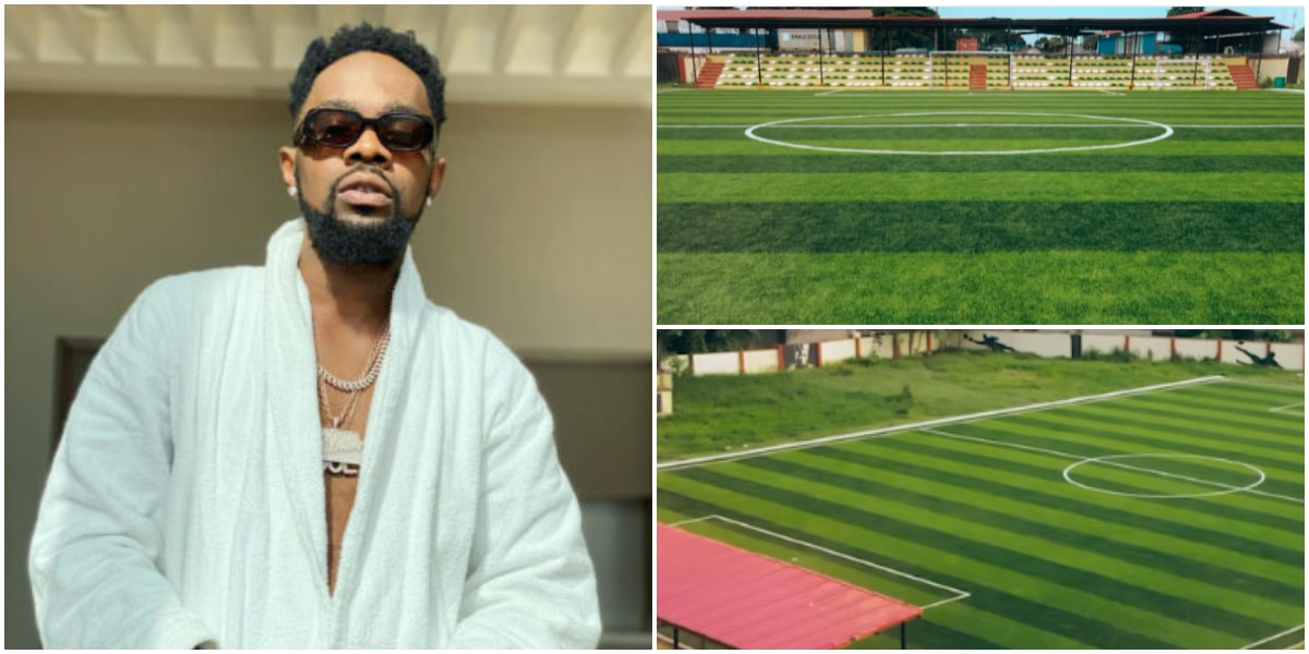 Patoranking builds football stadium for his childhood community
