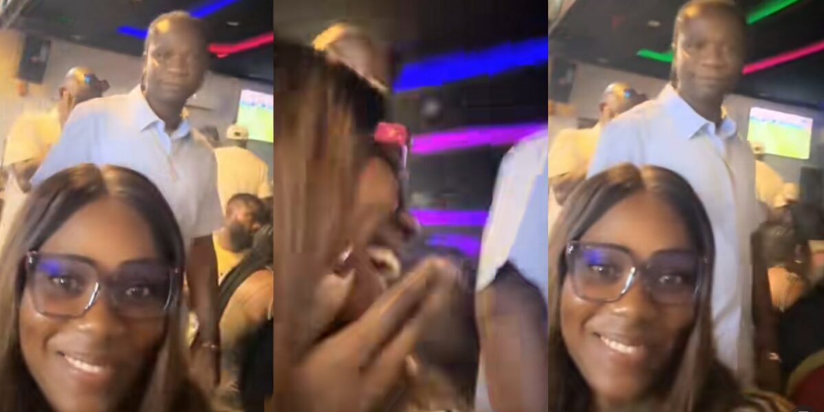 Lady blushes as she sees Speed Darlington, calls him her 'ex-boyfriend'