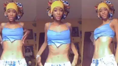 Lady celebrates her hour glass figure after 5 days of going to the gym
