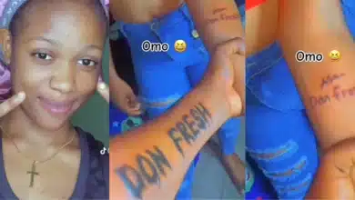 Lovestruck lady tattoos boyfriend’s name on her hand