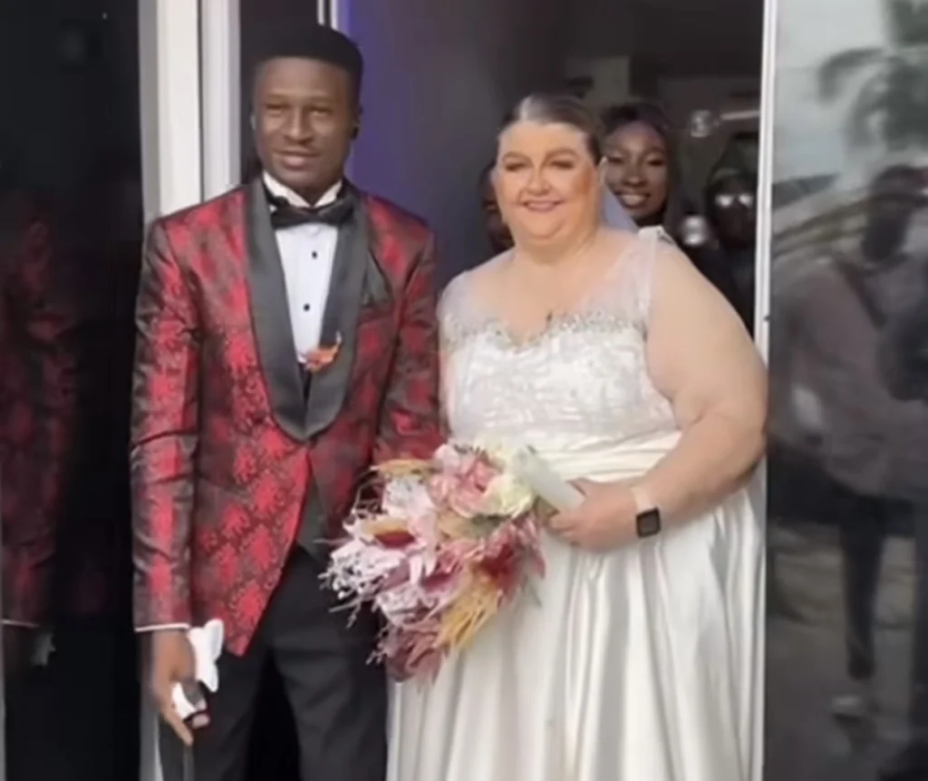 Nigerian man excited as he ties the knot with Caucasian lover