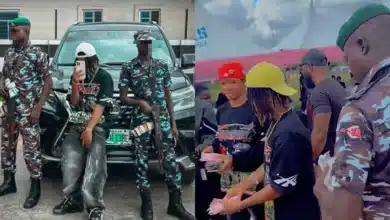 Outrage as internet big boy is spotted with policemen as his personal bodyguards