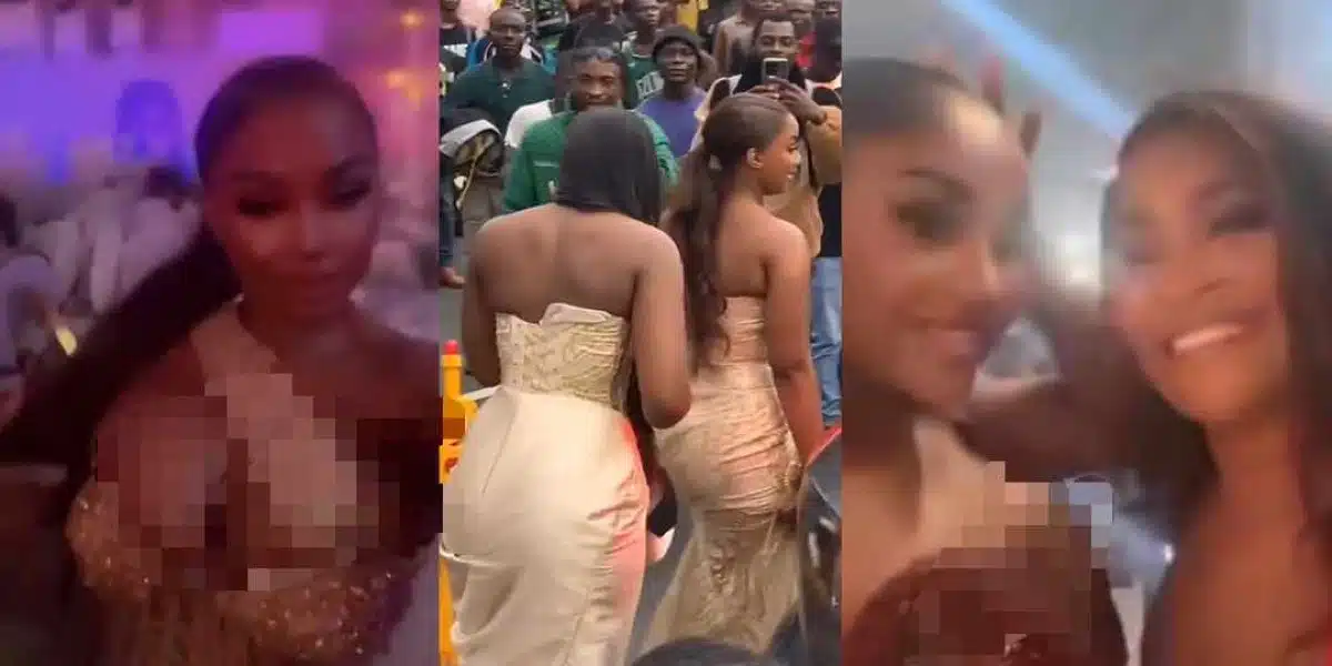 Moment ladies denied entry finally get access to Davido’s wedding