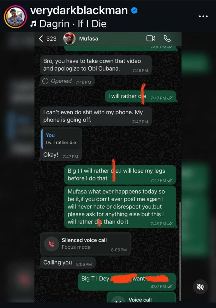 Verydarkman tackles Tunde Ednut for asking him to apologize to Obi Cubana