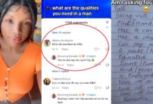Nigerian lady boasts of her body as she lists a car, a house, and 13 other things she wants in a man