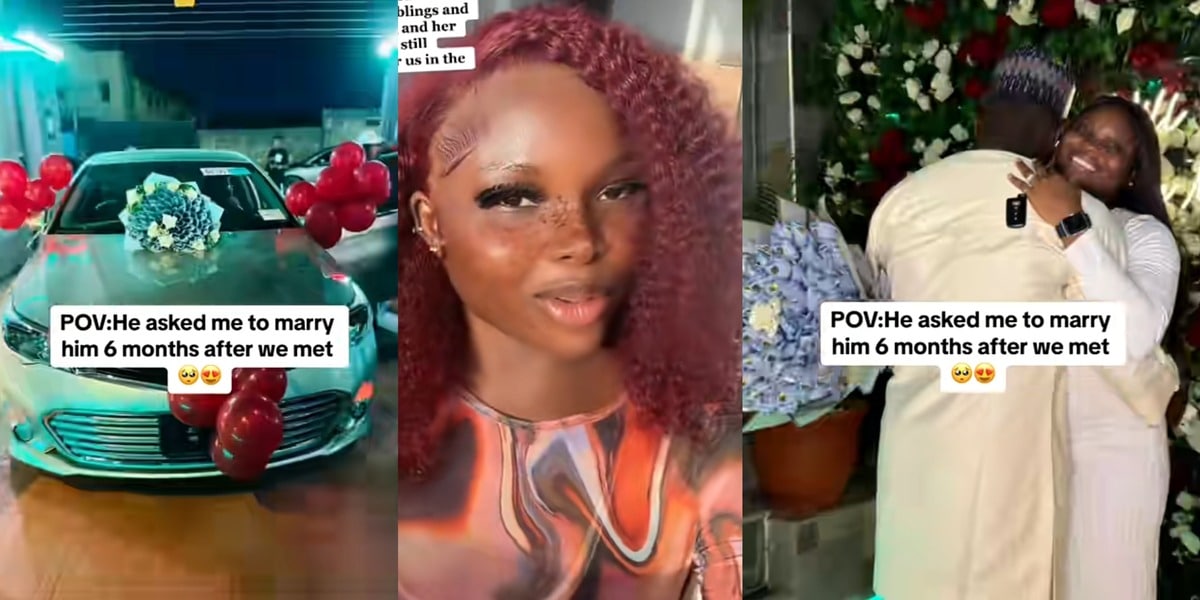 Man proposes to lady, gifts her new car 6 months after they met