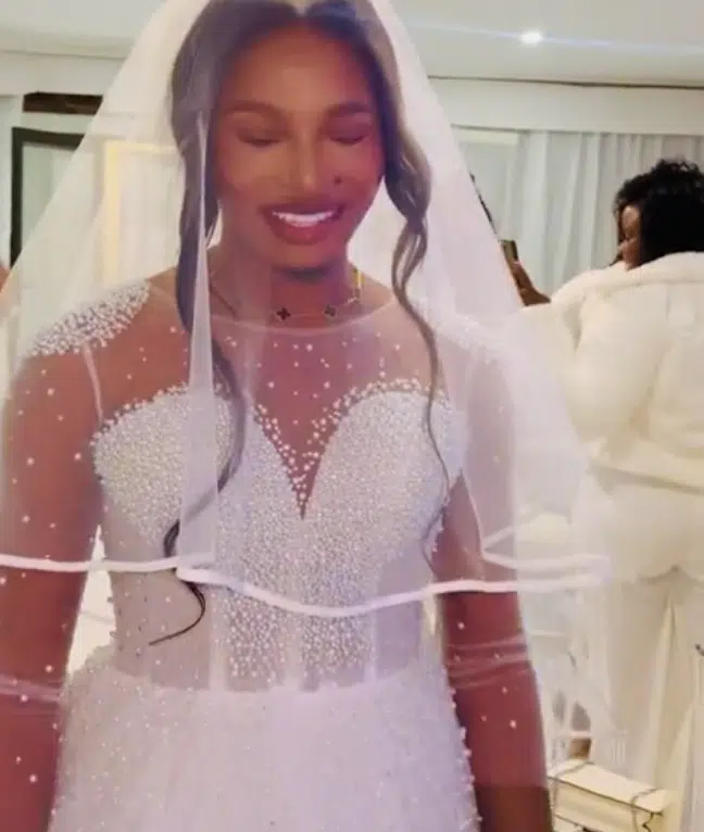 Man causes buzz online as he wears wedding gown to celebrate his 30th birthday