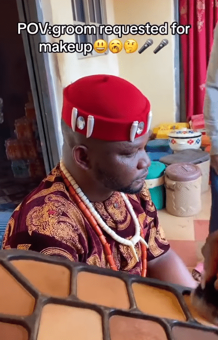 Groom causes buzz as he requests makeup on his wedding day