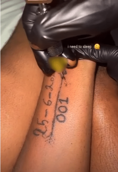 lady tattoos davido and chioma wedding date