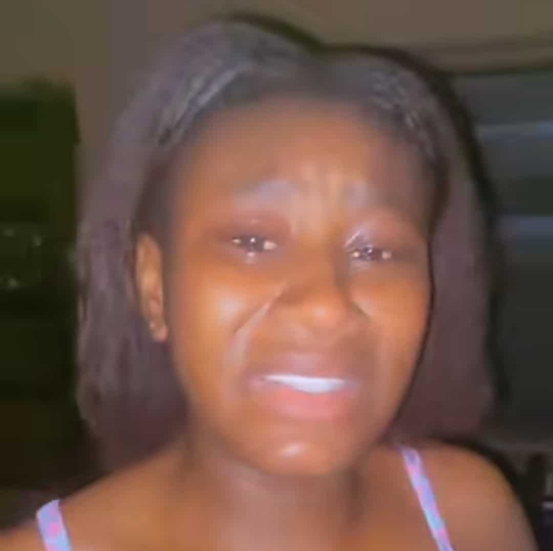 Nigerian lady cries uncontrollably when hungry