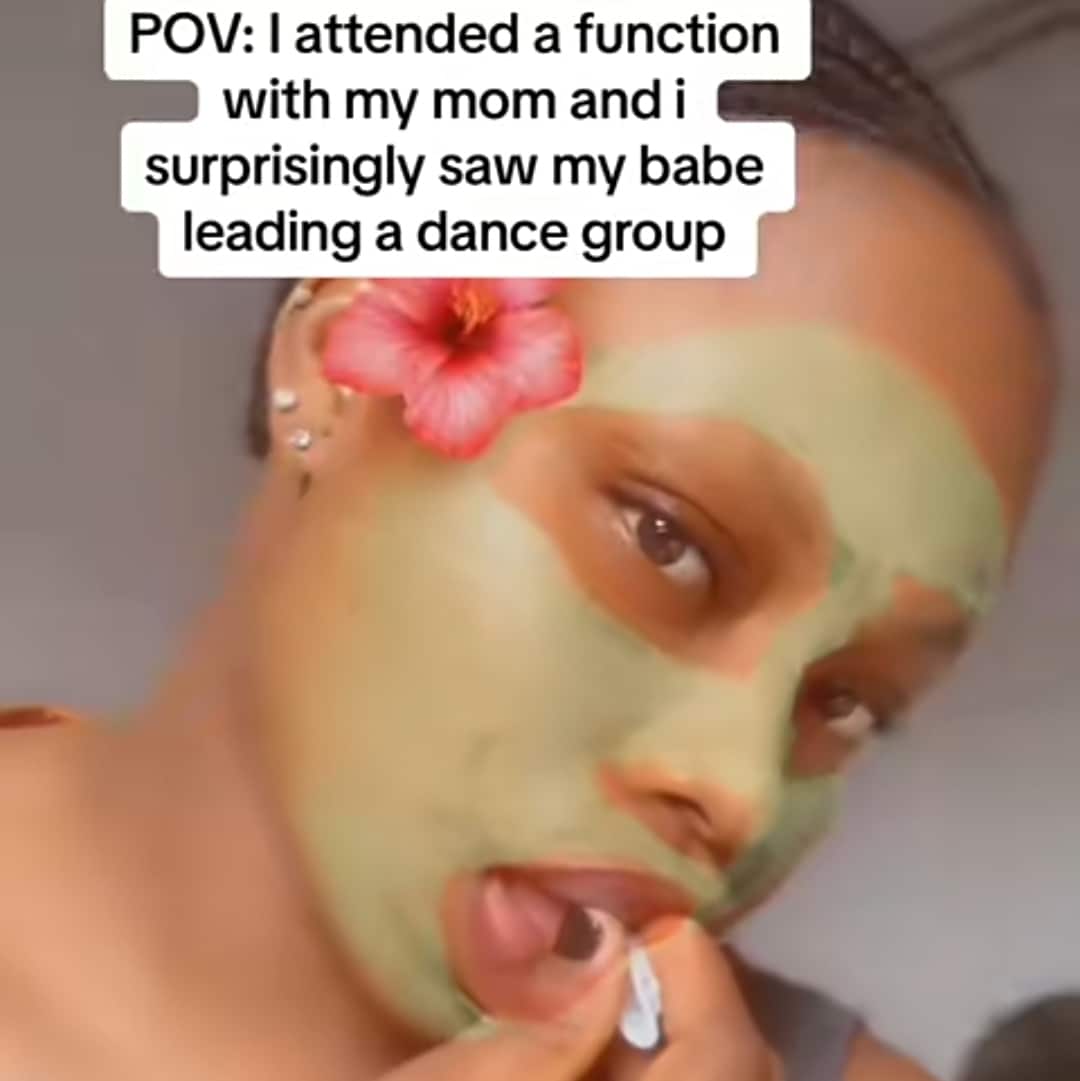 Nigerian lady in shock as boyfriend lies about going to a house party, leads dance at traditional function