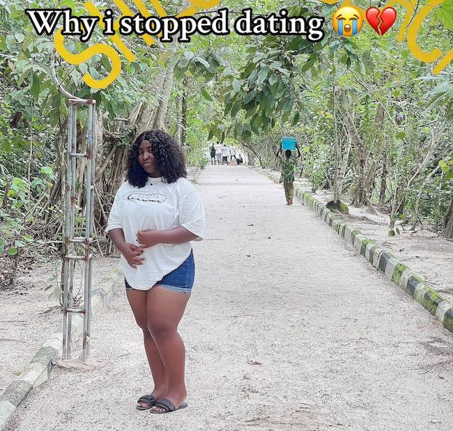 Lady sad as boyfriend rudely dumps her over her stomach size
