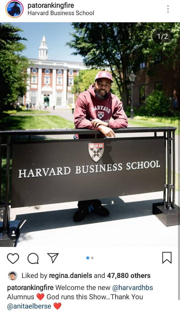 Patoranking celebrates as he graduates from Harvard Business School