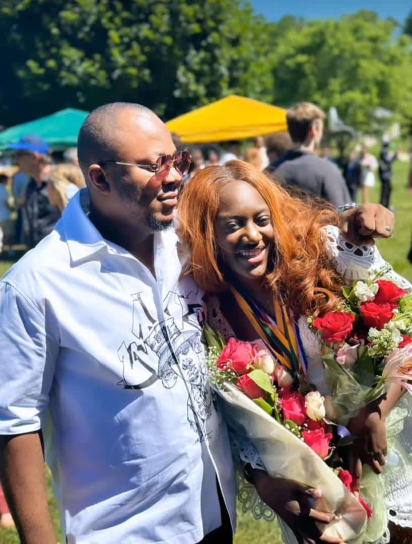 Pero Adeniyi and lover celebrate with Ehi Idibia at her graduation