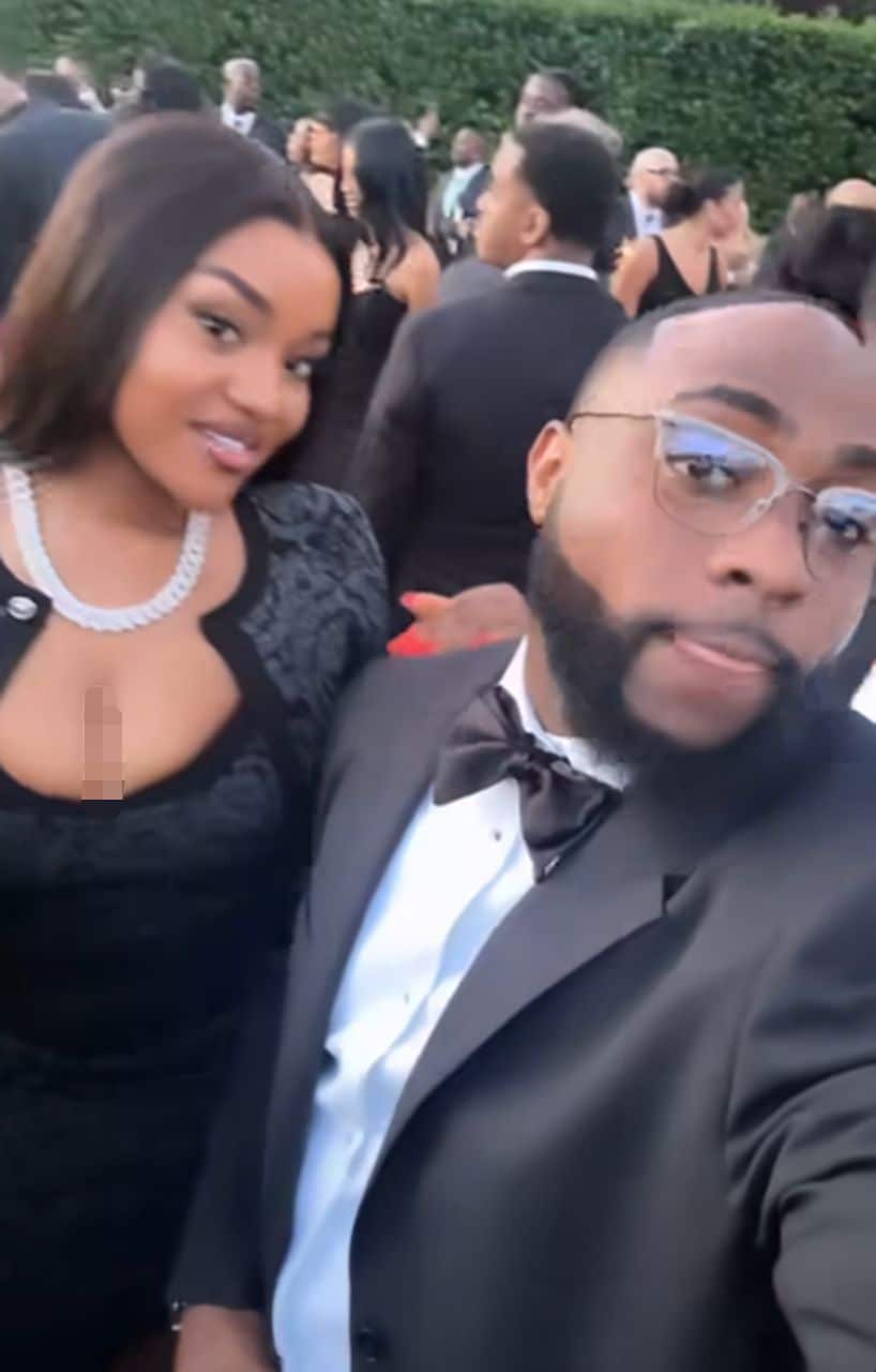 Davido and Chioma loved-up at family friend's wedding in US
