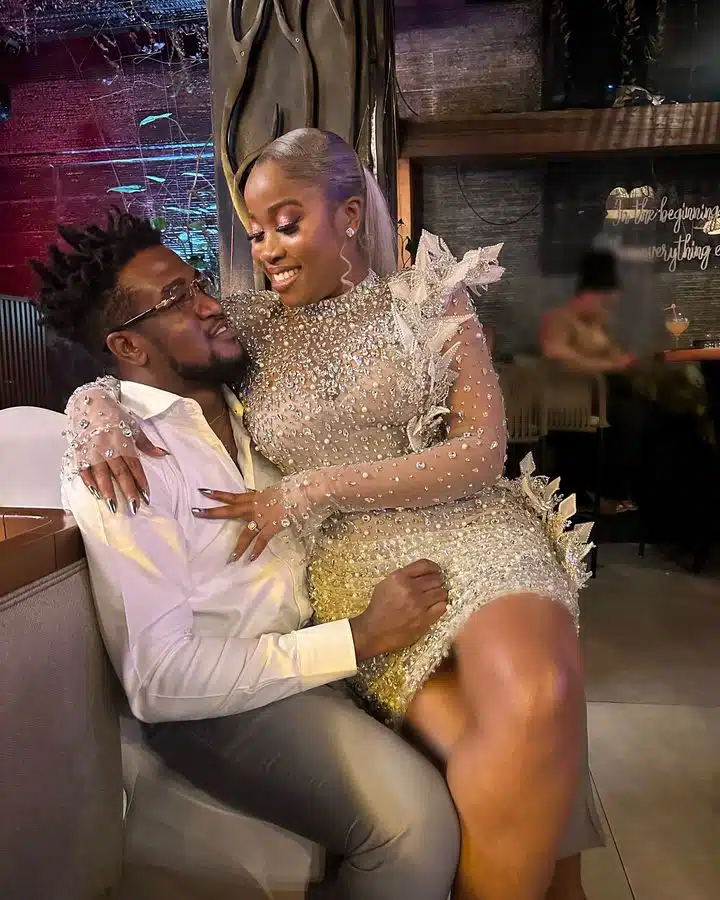Veekee James and her husband Femi Atere celebrating Father's Day